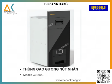 THÙNG GẠO GƯƠNG NÚT NHẤN EUROGOLD CB300B - 300mm